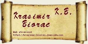 Krasimir Biorac vizit kartica